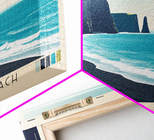 Load image into Gallery viewer, Dyrholaey Beach, Iceland Panoramic Print, Vacation Gift, Iceland Wall Art, Vacation Wall Art, Vacatation Memories, Beach Decor, Beach Or Lakehouse Art