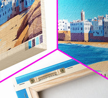 Load image into Gallery viewer, Essaouira, Morocco Panoramic Print, Vacation Gift, Morocco Wall Art, Beach Painting, Beach Decor, Beach Or Lakehouse Art