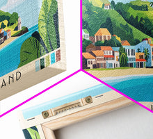 Carregar imagem no visualizador da galeria, Fernandina Island, Ecuador Panoramic Beach Print, Vacation Gift, Ecuador Wall Art, Framed Canvas Print, Framed Beach Painting