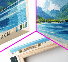 Carregar imagem no visualizador da galeria, Flic en Flac Beach, Mauritius Panoramic Print, Vacation Gift, Mauritius Wall Art, Beach Painting, Beach Decor, Beach Or Lakehouse Art