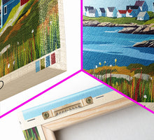 Cargar imagen en el visor de la galería, Fogo Island, Canada Panoramic Beach Print, Vacation Gift, Canada Wall Art, Framed Canvas Print, Framed Beach Painting