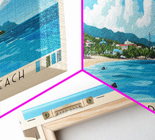 Load image into Gallery viewer, Frederiksted Beach, US Virgin islands Panoramic Print, Vacation Gift, US Virgin islands Wall Art, Beach Painting, Beach Decor, Beach Or Lakehouse Art