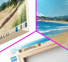 Load image into Gallery viewer, Freshwater Beach, Australia Panoramic Print, Vacation Gift, Australia Wall Art, Beach Painting, Beach Decor, Large Wall Art, Wood Frame Art