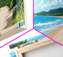 Load image into Gallery viewer, Geribá Beach, Brazil Panoramic Beach Print, Vacation Gift, Brazil Wall Art, Framed Canvas Print, Framed Beach Painting