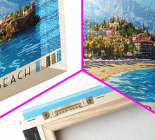 Carregar imagem no visualizador da galeria, Giardini naxos beach, Italy Panoramic Print, Vacation Gift, Italy Wall Art, Beach Painting, Beach Decor, Beach Or Lakehouse Art