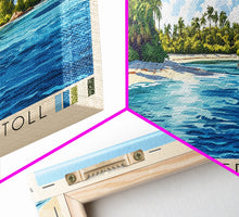 Load image into Gallery viewer, Glover’s Reef Atoll, Belize Panoramic Print, Vacation Gift, Belize Wall Art, Beach Painting, Beach Decor, Beach Or Lakehouse Art