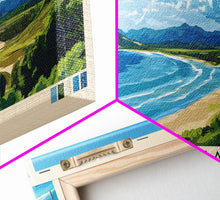 Load image into Gallery viewer, Long Beach, Fiji Panoramic Print, Vacation Gift, Fiji Wall Art, Beach Painting, Beach Decor, Large Wall Art, Wood Frame Art