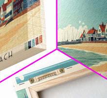 Carregar imagem no visualizador da galeria, Whitstable beach, United Kingdom Panoramic Print, Vacation Gift, United Kingdom Wall Art, Beach Painting, Beach Decor, Large Wall Art, Wood Frame Art