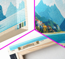 Load image into Gallery viewer, Zhoushan, China Panoramic Beach Print, Vacation Gift, China Wall Art, Beach Painting, Beach Decor, Beach Painting