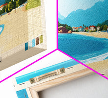 Cargar imagen en el visor de la galería, Çıralı Beach, Turkey Panoramic Print, Vacation Gift, Turkey Wall Art, Beach Painting, Beach Decor, Beach Or Lakehouse Art