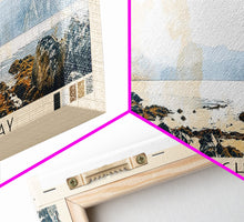 Load image into Gallery viewer, Achmelvich Bay, Scotland Watercolor Print, Vacation Gift, Scotland Wall Art, Beach Painting, Beach Decor, Large Wall Art, Wood Frame Art