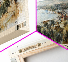 Load image into Gallery viewer, Ahtopol, Bulgaria Watercolor Beach Print, Vacation Gift, Bulgaria Wall Art, Beach Painting, Beach Decor, Beach Painting