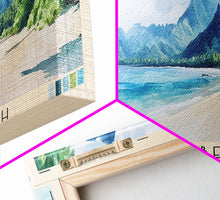 Load image into Gallery viewer, Anaoke Beach, Cook Islands Watercolor Beach Print, Vacation Gift, Cook Islands Wall Art, Beach Painting, Beach Decor, Beach Painting