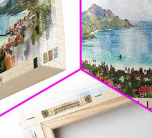 Load image into Gallery viewer, Beau Vallon, Seychelles Watercolor Beach Print, Vacation Gift, Seychelles Wall Art, Beach Painting, Beach Decor, Beach Painting