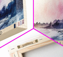 Carregar imagem no visualizador da galeria, Bintan Island, Indonesia Watercolor Beach Print, Vacation Gift, Indonesia Wall Art, Framed Canvas Print, Framed Beach Painting