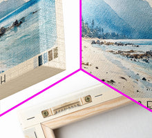 Load image into Gallery viewer, Bounty Beach, Philippines Watercolor Beach Print, Vacation Gift, Philippines Wall Art, Framed Canvas Print, Framed Beach Painting