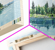 Load image into Gallery viewer, Brier Island, Canada Watercolor Beach Print, Vacation Gift, Canada Wall Art, Framed Canvas Print, Framed Beach Painting