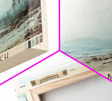 Carregar imagem no visualizador da galeria, Burwood Beach, Jamaica Watercolor Beach Print, Vacation Gift, Jamaica Wall Art, Framed Canvas Print, Framed Beach Painting