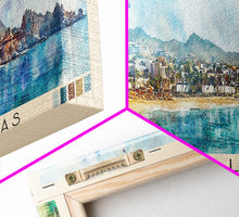 Load image into Gallery viewer, Cabo San Lucas, Mexico Watercolor Print, Vacation Gift, Mexico Wall Art, Beach Painting, Beach Decor, Large Wall Art, Wood Frame Art