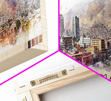 Load image into Gallery viewer, Chicama, Peru Watercolor Beach Print, Vacation Gift, Peru Wall Art, Beach Painting, Beach Decor, Beach Painting