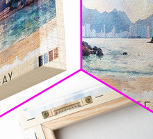 Cargar imagen en el visor de la galería, Clear Water Bay, Hong Kong Watercolor Beach Print, Vacation Gift, Hong Kong Wall Art, Framed Canvas Print, Framed Beach Painting