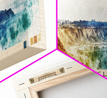 Load image into Gallery viewer, El Laucho, Chile Watercolor Print, Vacation Gift, Chile Wall Art, Beach Painting, Beach Decor, Large Wall Art, Wood Frame Art