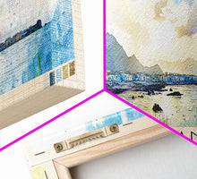 Carregar imagem no visualizador da galeria, Favignana, Italy Watercolor Beach Print, Vacation Gift, Italy Wall Art, Framed Canvas Print, Framed Beach Painting