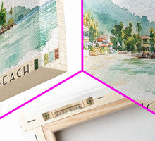 Carregar imagem no visualizador da galeria, Fort Clarence Beach, Jamaica Watercolor Beach Print, Vacation Gift, Jamaica Wall Art, Framed Canvas Print, Framed Beach Painting