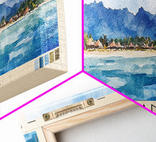 Load image into Gallery viewer, Gili Islands, Indonesia Watercolor Beach Print, Vacation Gift, Indonesia Wall Art, Beach Painting, Beach Decor, Beach Painting