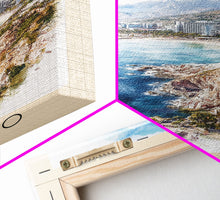 Load image into Gallery viewer, Acapulco, Chile Watercolor Beach Print, Vacation Gift, Chile Wall Art, Beach Painting, Beach Decor, Beach Painting