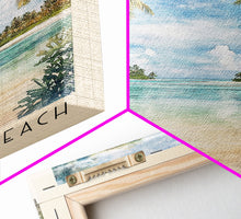 Load image into Gallery viewer, Alaçatı 11 Beach, Turkey Watercolor Beach Print, Vacation Gift, Turkey Wall Art, Beach Painting, Beach Decor, Beach Painting