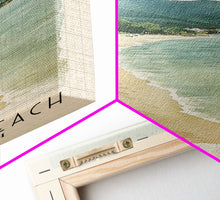 Load image into Gallery viewer, An Bang Beach, Hoi An, Vietnam Watercolor Beach Print, Vacation Gift, Hoi An, Vietnam Wall Art, Framed Canvas Print, Framed Beach Painting