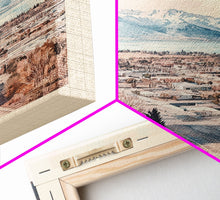 Load image into Gallery viewer, Ancud, Chile Watercolor Print, Vacation Gift, Chile Wall Art, Beach Painting, Beach Decor, Large Wall Art, Wood Frame Art