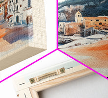 Load image into Gallery viewer, Atrani, Italy Watercolor Beach Print, Vacation Gift, Italy Wall Art, Beach Painting, Beach Decor, Beach Painting