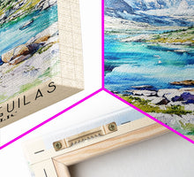 Carregar imagem no visualizador da galeria, Bahia de Las Aguilas, Dominican Republic Watercolor Beach Print, Vacation Gift, Dominican Republic Wall Art, Framed Canvas Print, Framed Beach Painting