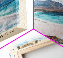 Carregar imagem no visualizador da galeria, Balos Beach, Greece Watercolor Beach Print, Vacation Gift, Greece Wall Art, Framed Canvas Print, Framed Beach Painting