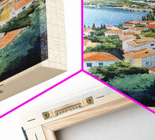 Load image into Gallery viewer, Bačvice, Croatia Watercolor Beach Print, Vacation Gift, Croatia Wall Art, Beach Painting, Beach Decor, Beach Painting