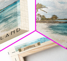 Load image into Gallery viewer, Belle-Ile Island, France Watercolor Beach Print, Vacation Gift, France Wall Art, Beach Painting, Beach Decor, Beach Painting