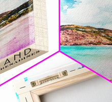 Load image into Gallery viewer, Bequia Island, Saint Vincent and the Grenadines Watercolor Beach Print, Vacation Gift, Saint Vincent and the Grenadines Wall Art, Beach Painting, Beach Decor, Beach Painting