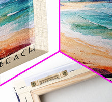 Load image into Gallery viewer, Big Wave Bay Beach, Hong Kong Watercolor Print, Vacation Gift, Hong Kong Wall Art, Beach Painting, Beach Decor, Large Wall Art, Wood Frame Art