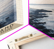 Load image into Gallery viewer, Block Island, Rhode Island,United States Watercolor Print, Vacation Gift, Rhode Island,United States Wall Art, Beach Painting, Beach Decor, Large Wall Art, Wood Frame Art