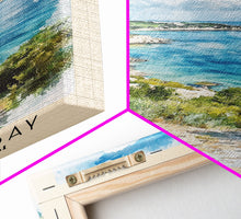 Load image into Gallery viewer, Botany Bay, United Kingdom Watercolor Print, Vacation Gift, United Kingdom Wall Art, Beach Painting, Beach Decor, Large Wall Art, Wood Frame Art