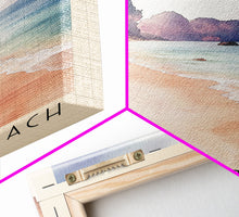 Load image into Gallery viewer, Bottle Beach, Thailand Watercolor Beach Print, Vacation Gift, Thailand Wall Art, Framed Canvas Print, Framed Beach Painting