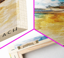 Load image into Gallery viewer, Bounty Beach, Philippines Watercolor Beach Print, Vacation Gift, Philippines Wall Art, Framed Canvas Print, Framed Beach Painting