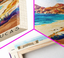 Load image into Gallery viewer, Cabo San Lucas, Mexico Watercolor Print, Vacation Gift, Mexico Wall Art, Beach Painting, Beach Decor, Large Wall Art, Wood Frame Art