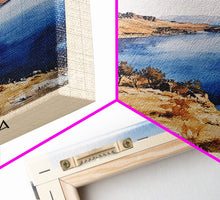 Load image into Gallery viewer, Caldera, Chile Watercolor Print, Vacation Gift, Chile Wall Art, Beach Painting, Beach Decor, Large Wall Art, Wood Frame Art