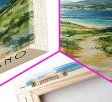 Load image into Gallery viewer, Cape Engano, Philippines Watercolor Beach Print, Vacation Gift, Philippines Wall Art, Beach Painting, Beach Decor, Beach Painting