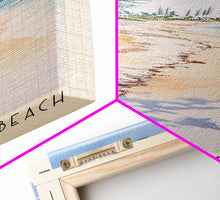 Cargar imagen en el visor de la galería, Chill Island Beach, Bahamas Watercolor Beach Print, Vacation Gift, Bahamas Wall Art, Framed Canvas Print, Framed Beach Painting