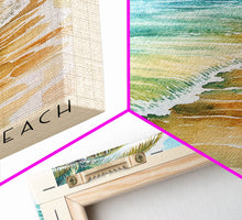 Load image into Gallery viewer, Cornwall Beach, Jamaica Watercolor Beach Print, Vacation Gift, Jamaica Wall Art, Framed Canvas Print, Framed Beach Painting