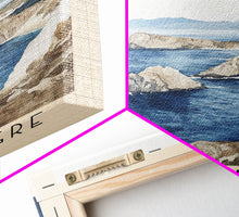 Load image into Gallery viewer, Costalegre, Mexico Watercolor Print, Vacation Gift, Mexico Wall Art, Beach Painting, Beach Decor, Large Wall Art, Wood Frame Art